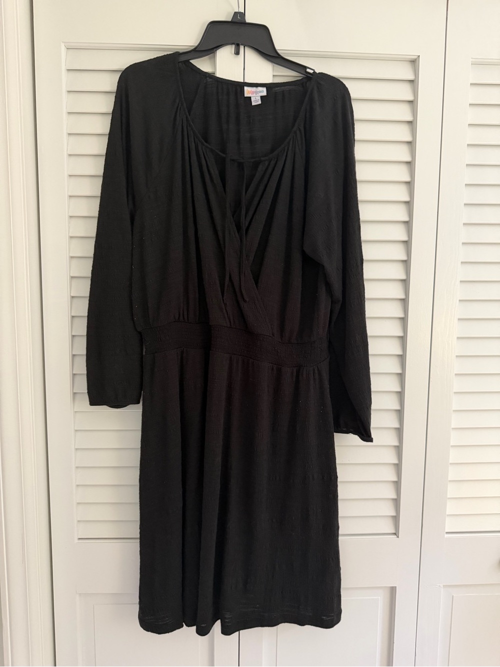 LuLaRoe Black Tie-Front Midi Dress